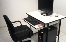 ชุดโต๊ะคอมพิวเตอร์ + เก้าอี้ พร้อมที่วาง CPU โครงเหล็ก
