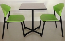 ชุดโต๊ะอาหาร 1 ชุดประกอบด้วยโต๊ะ 1ตัว เก้าอี้ 2 ตัว โต๊ะขา 4 แฉก