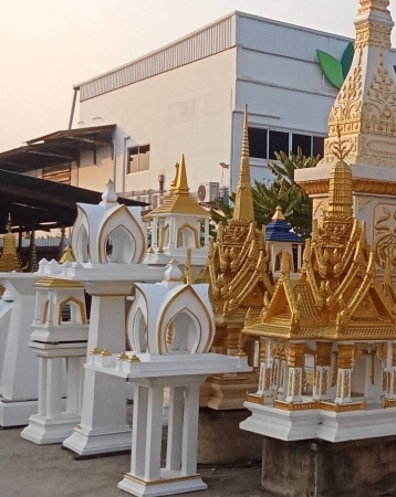 ผลิตจำหน่ายศาลพระภูมิโมเดิร์นราคาถูก พระพรหมติดกระจก 081-1728933