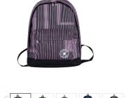 กระเป๋าสะพายหลัง ยี่ห้อ Converse bag to school สีม่วง คาดดำ