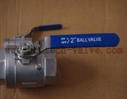 บอลวาล์วสแตนเลส 2 ชิ้น เกลียวใน 2pc ball valve 304