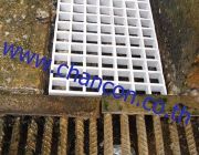 frp steel swimming overflow plastic grating ตะแกรง รางระบายน้ำ ไฟเบอร์ ตะแกรง อุ