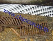 ตะแกรงไฟเบอร์กล๊าส ฝาบ่อครอบท่อพักเหล็กหล่อสำเร็จรูป fiberglass grating