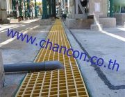 FRP ฝาท่อไฟเบอร์กล๊าสผสมเรซิ่น Steel Bar Grating