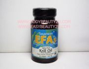 อาหารเสริมนำเข้าอเมริกา Swanson EFAs 100% Pure Krill Oil 500 mg 60 Sgels ช่วยบำร