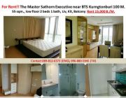 Rent  Master Sathorn Executive near BTS KrungThonBuri 100m.