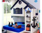 เตียงบ้านชายทะเล Beach House + ฐานเตียง 5 ฟุต แบรนด์ Tomato Kidz