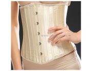 Corset คอร์เซ็ท ครึ่งตัว steel bone 26 แท่ง เกรดพรีเมี่ยม สีเนื้อทอง