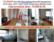 RENT Condo The FUSE Chan-Sathorn Near BTS Chongnonsee