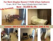 RENT Condo The FUSE Chan-Sathorn Near BTS Chongnonsee