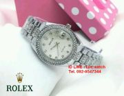 NEW ROLEX สวยค่ะ มีวันที่ ราคา เรือนละ 650 บาท ขนาดหน้าปัด 33 mm. สินค้าพร้อมถุง