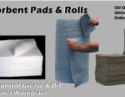 OIL EATER ABSORBENT PADS&amp; ROLLS  วัสดุดูดซับน้ำมันชนิดแผ่นและ แบบม้วน ดูดซับได้