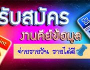 หางานพิเศษทำที่บ้าน รายได้เสริม ทําเวลาว่าง รายได้ดี