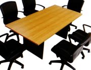 โต๊ะประชุมสี่เหลี่ยมขาไม้
