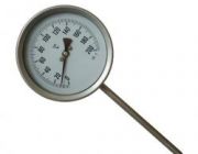 4inch-100mm bottom type bi-metal high temperature pressure gauge