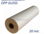 พลาสติกเคลือบแบบม้วน OPP gloss 20 mic 320mm x 200M