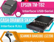 ชุด POS TM-T82USB+Serial Port + SK425RJ11 + LS2208USB