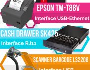 ชุด POS TM-T88VUSB+Ethernet Port + SK425RJ11 + LS2208USB