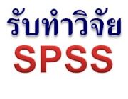 รับทำวิจัย รับวิเคราะห์ข้อมูล รับประมวลผล SPSS