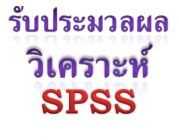 รับทำงานวิจัย รับวิเคราะห์ข้อมูล รับประมวลผล SPSS 3V